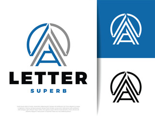 Initial Letter A Icon Illustration Design