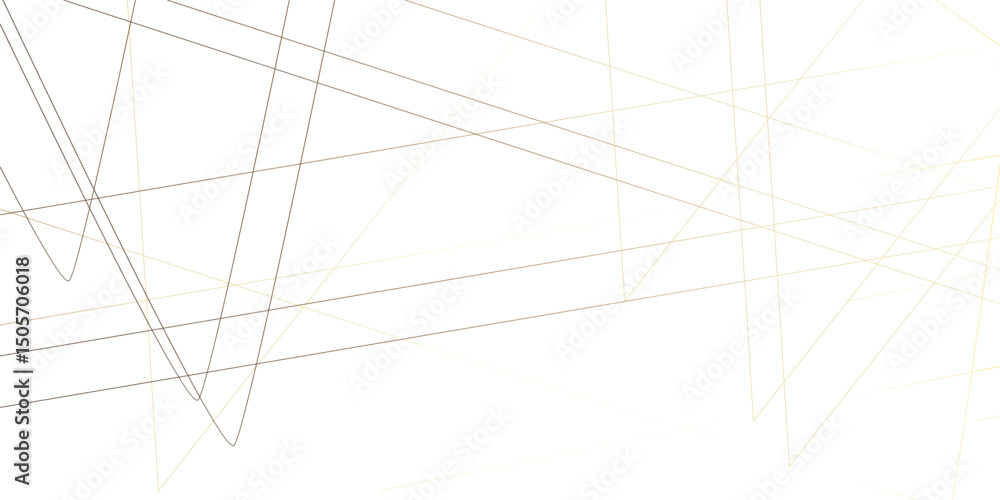 Poster abstract luxury gold geometric random chaotic lines with many squares and triangles shape. seamless 