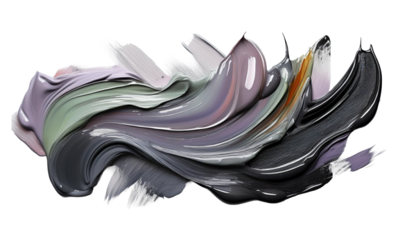 Charcoal Gray Brush Stroke on White Background – Bold Paint Texture for Minimalist Design, Modern Art, and Creative Projects