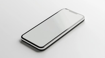 Realistic smartphone mockup. Mobile phone vector with isolated on white background. Device front view. 3D mobile phone with shadow. Realistic, high quality smart phone mockup for ui ux presentation.