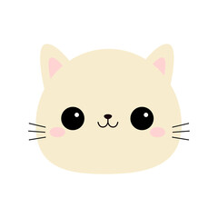 beige cat round icon.eps