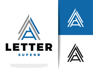 Initial Letter A Icon Illustration Design