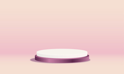 Purple podium for product presentation