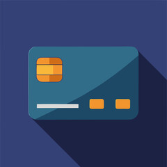 credit card icon with chip and contactless symbol. vector illustration 
