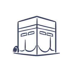 Hand Drawn Eid Al Adha Line Style Illustration