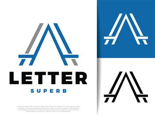 Initial Letter A Icon Illustration Design