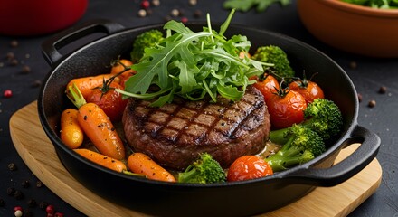 Grilled Steak with Roasted Vegetables A Delicious and Healthy Dinner Recipe