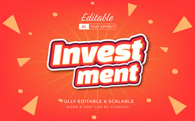 investment text effect, suitable for financial income style