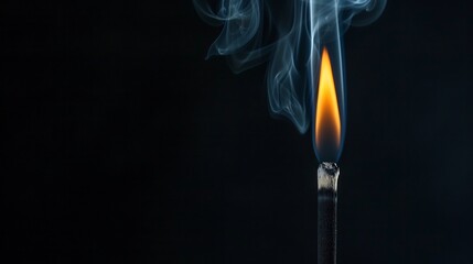 tip macro of a burning incense stick Telephoto