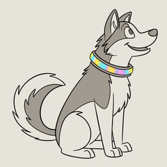 vector illustration of a dog