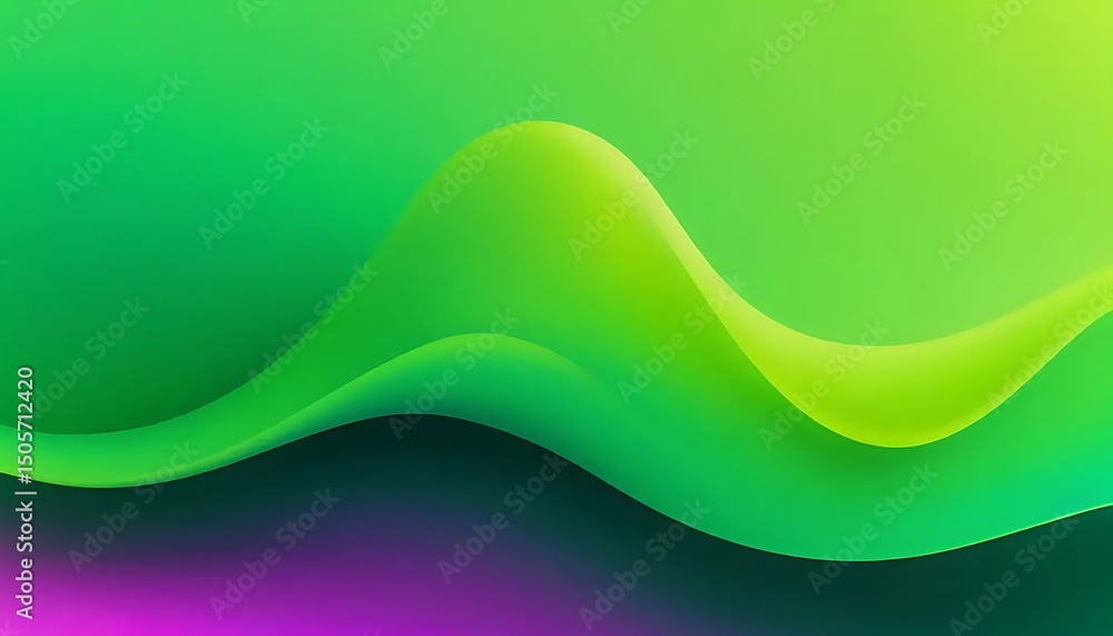 Aufkleber abstract flowing shapes in shades of green create a smooth, luminous, and dynamic visual texture.