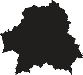 Belarus map silhouette vector style with white background