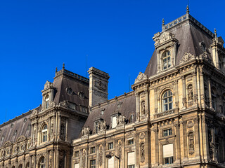 Obraz premium Beautiful Street view of Buildings, Paris city, France.