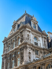 Fototapeta premium Antique building view in Paris city, France.