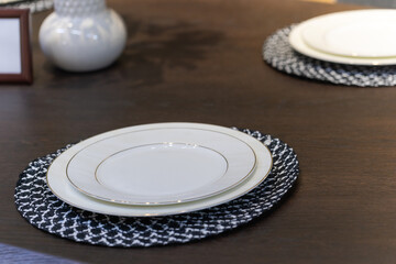 Closeup of home table setting