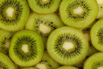 Kiwi fruit slices background