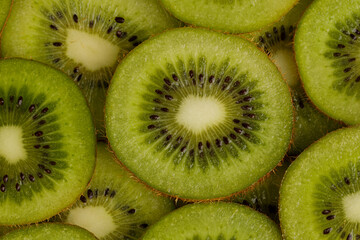 Kiwi fruit slices background