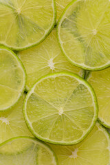 Lime fruit slices background