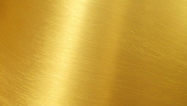 Golden brushed metal texture background shiny gold surface