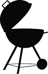 Bbq and grill silhouette vector illustration