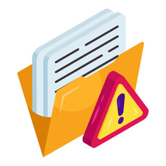 A unique design icon of folder error 