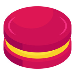 An editable design icon of biscuit