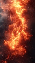 Fiery red flames captured in close-up detail against a solid black background, showcasing intense heat and dynamic motion with high-definition clarity.