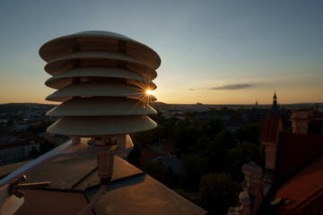 Meteorological observatory with scientific weather instruments