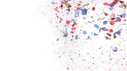 Falling confetti background. Perfect for party, celebration, or festive designs.  High-resolution image.