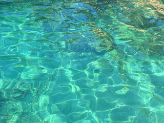 Beautiful blue turquoise sea water calm surface.