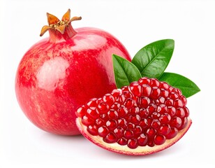 白背景に孤立したザクロ