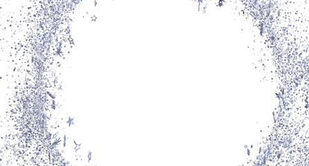 Elegant silver glitter and stars border. Perfect for festive designs, invitations, or backgrounds.