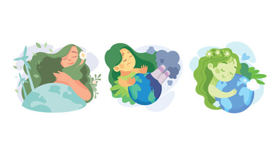 A Whimsical Representation of Nature and Earth, Skillfully Crafted in Illustrative Art Forms