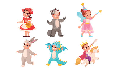 Discover Playful Costumes for Kids Crafted in a Vibrant and Colorful Pixel Art Style