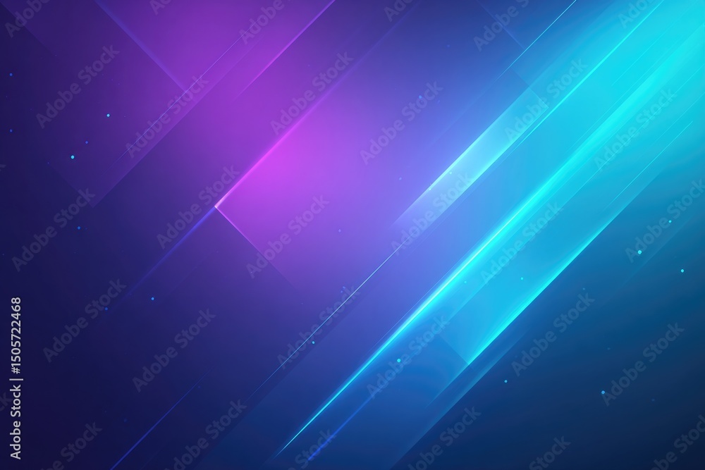 Poster vibrant neon color background with abstract geometric shapes emphasizing power of big data and analy