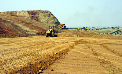 Obraz premium Land development for housing society near Islamabad