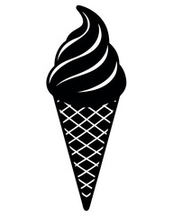 Delicious Ice Cream Cone A Sweet Treat Illustration