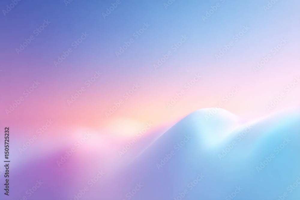 Poster smooth vibrant gradient fills frame illuminated by soft studio light creating minimalistic backgroun