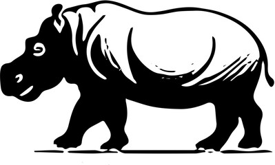 hippopotamus vector illustration