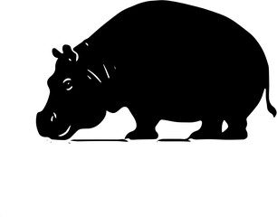 hippopotamus vector illustration
