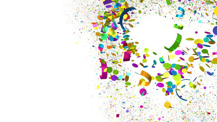 Festive background with colorful confetti, ideal for celebrations, parties, and events. Download now!