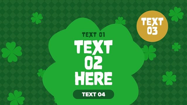 Saint Patrick's Day Green Text & Title Intro