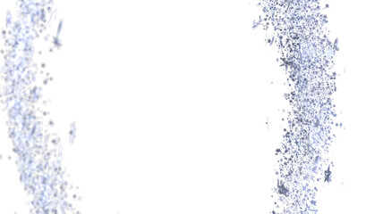 Elegant silver glitter stars frame. Perfect for festive designs, cards, and backgrounds.