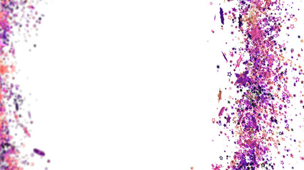 Festive background with purple and pink glitter stars. Perfect for celebrations, invitations, and more!