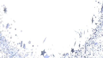 Elegant silver stars sparkle on white. Perfect for holidays, celebrations, or adding a touch of magic to your designs.
