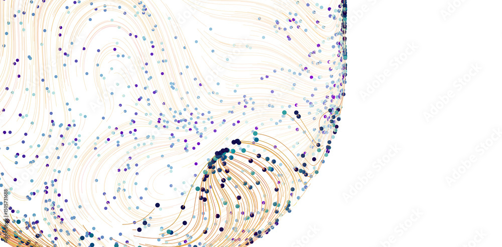 Fototapete artistic image depicting data flow and connections. perfect for tech, ai, or network concepts.