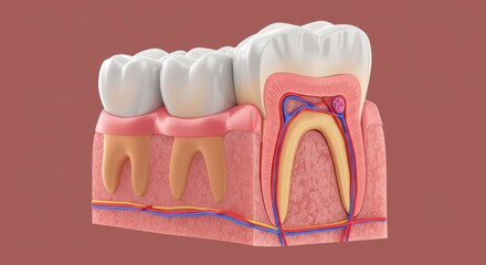Human Tooth Anatomy Detailed 3D Model Incredible Science Visualization