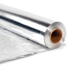 Aluminum foil roll isolated on white --chaos 20