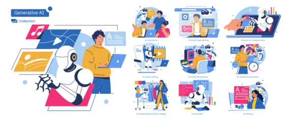 Generative AI Vector Illustrations with Human Collaboration © inspiring.team