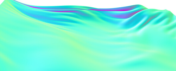 Abstract Turquoise Flowing Fabric
